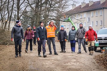 Dobrovolnická brigáda v lese U Daliborky 8. 2. 2025 v Nepomuku